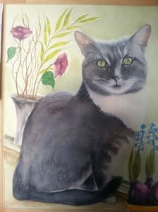 Portrait of the author's cat.
